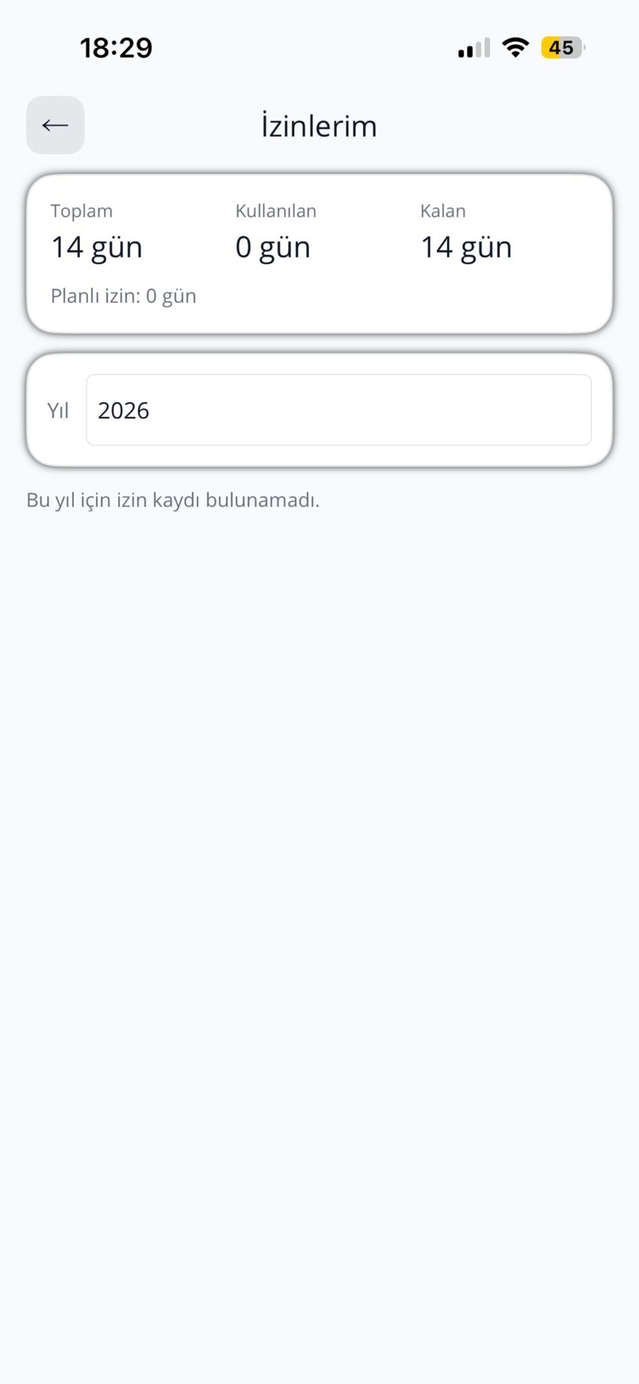 ShiftX izin talibi ekranı
